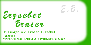 erzsebet braier business card