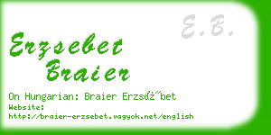 erzsebet braier business card